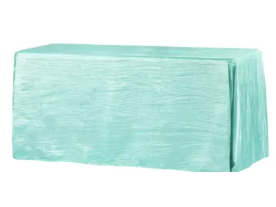 Accordion Crinkle Taffeta 90"x156" Rectangular Tablecloth - Mint Green