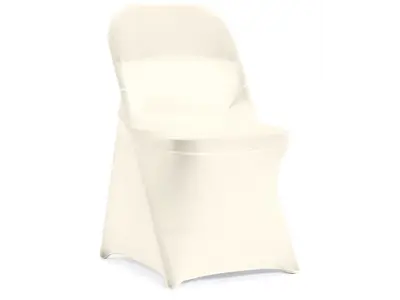 Ivory Stretch Folding Chair Covers in NRH