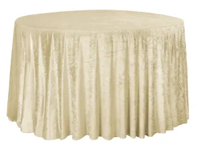 Champagne Velvet 132" Round Tablecloth