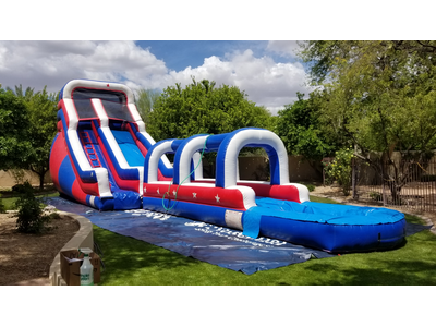 20ft Patriot water slide rental with slip n slide