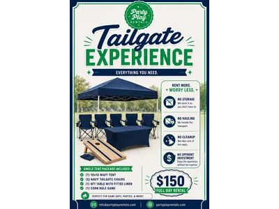 Game Day Tailgate Experience: Single Tent Bundle in Prattville