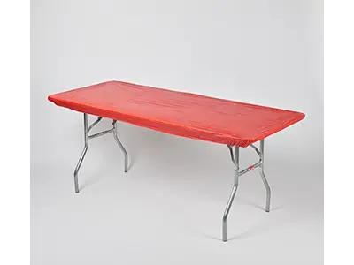 Red Elastic Table Cover