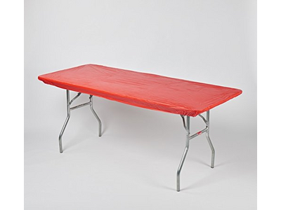 Red Elastic Table Cover