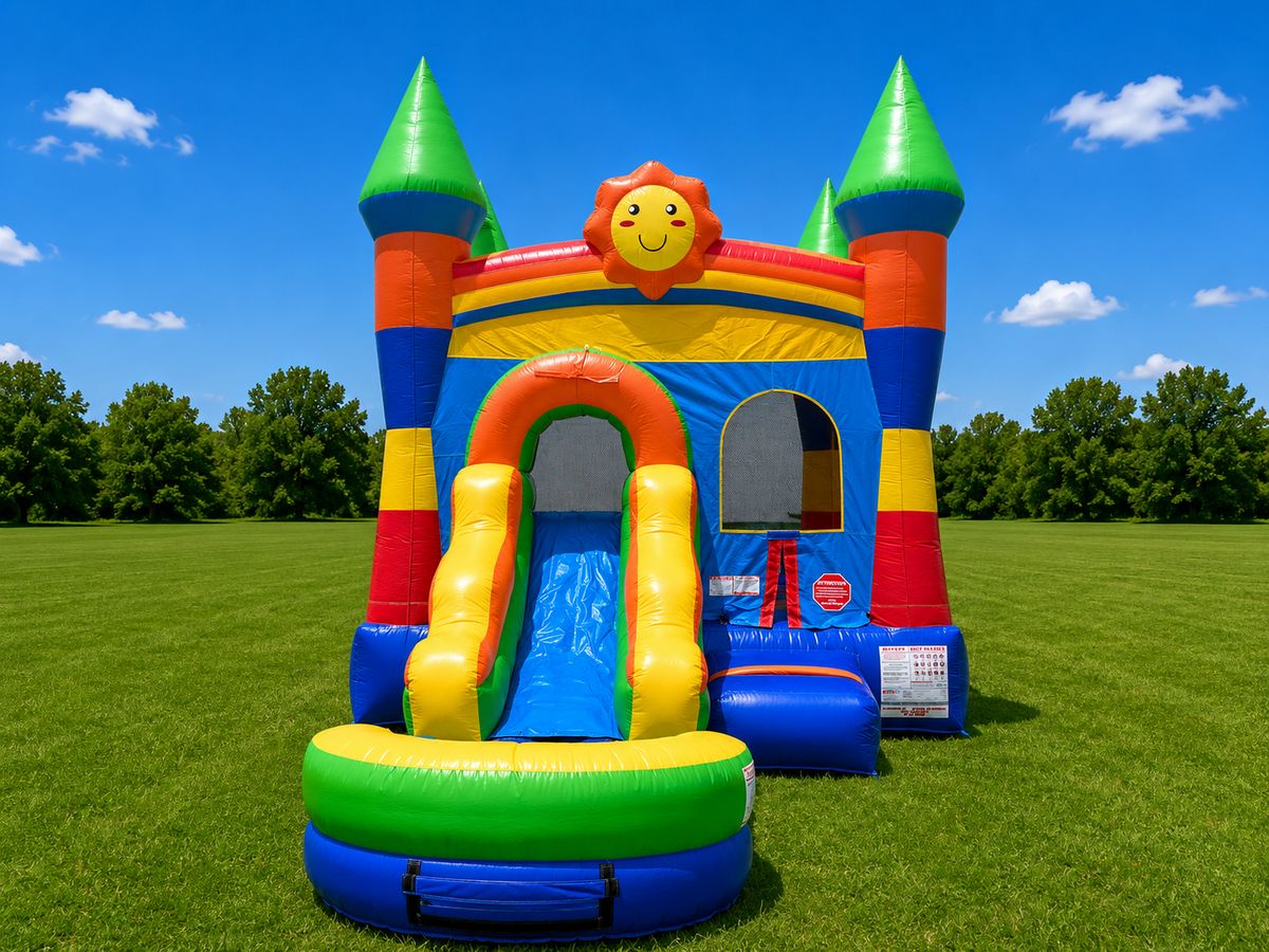 Smiley Combo Slide and Bounce House in Oklahoma City