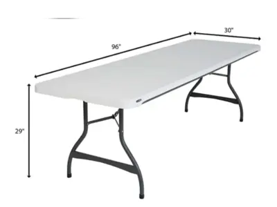 8ft. Rectangle Table (Plastic)