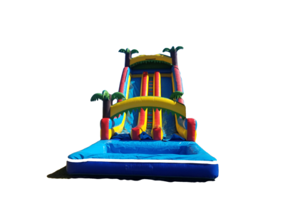 24ft tall Tropical Dry slide Double lane