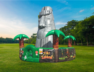 Inflatable tiki rock wall