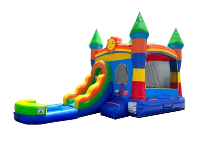 Smiley Combo Slide and Bounce House