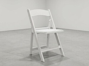 White Garden Padded Folding Chairs