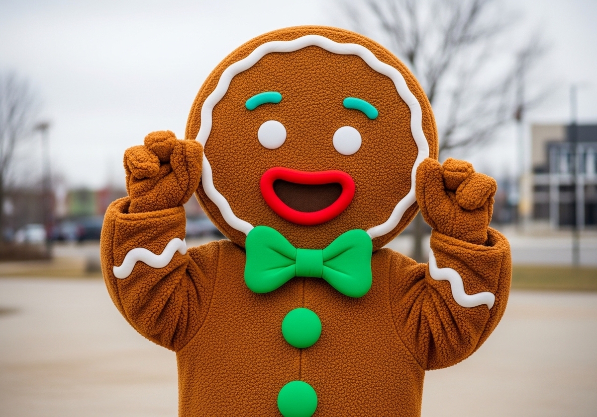 Gingerbread Man Mascot