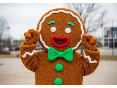 Gingerbread Man Mascot
