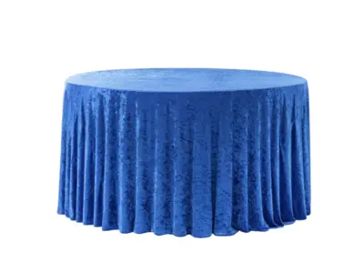Royal Blue -Velvet 120" Round Tablecloth