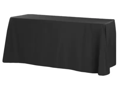 90"x156" Rectangular Polyester Tablecloth - Black