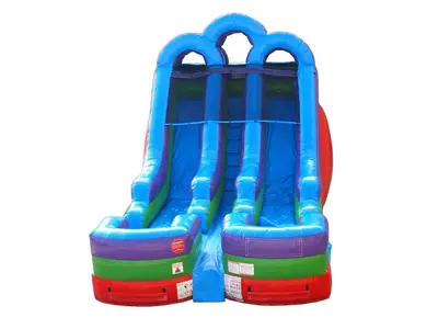 16' Retro Rainbow Double Bay Slide in Douglasville