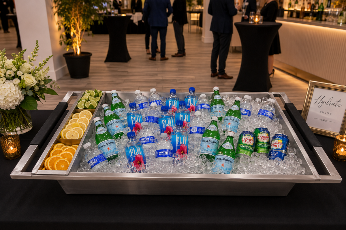 Beverage Display - Stainless in The Bear's Club