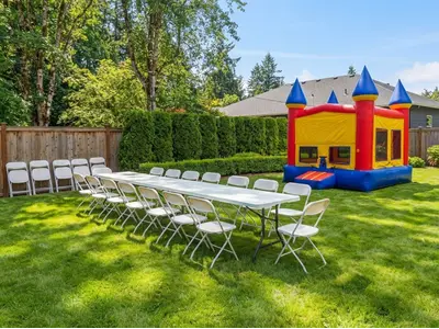 Bounce House + 3 Tables + 24 Chairs