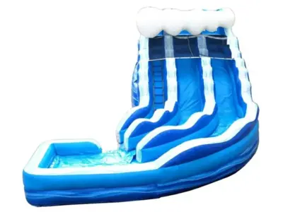 Blue Wave Dual Lane Curved Slide