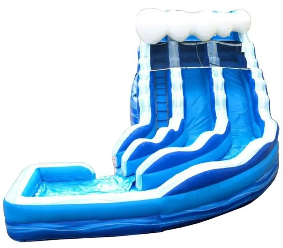 Blue Wave Dual Lane Curved Slide