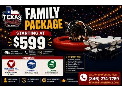 Family Party Package in huntsville tx