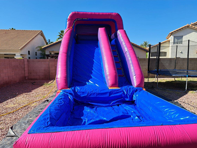 17ft Pink girl water slide