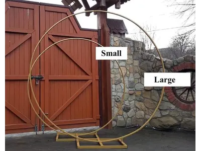 LARGE COPPER CIRCLE WEDDING AND PARTY ARCH