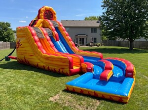 21ft Fire & Ice Water Slide (Double Lane)