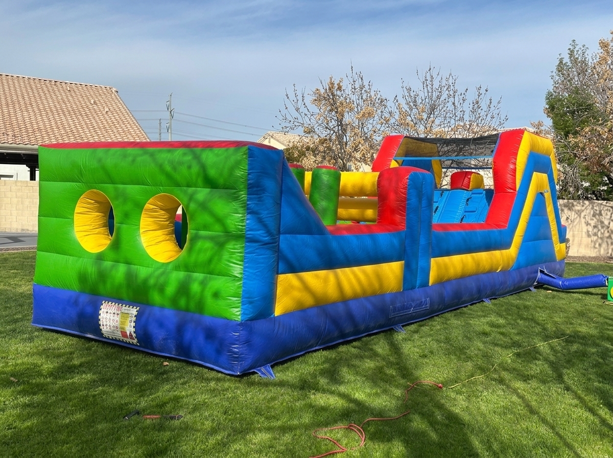 40ft Neutral Green Obstacle Course (Double Lane) in Buckeye