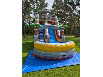 Tropical Fun Water Slide 18ft H by 23ft L in Ocean Isle Beach