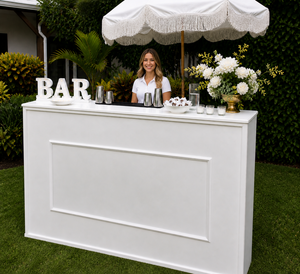 White Satellite Bar Wood
