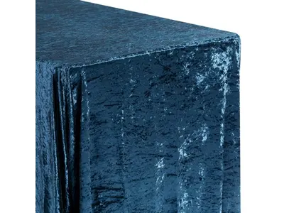 Velvet 90"x156" Rectangular Tablecloth - Navy Blue