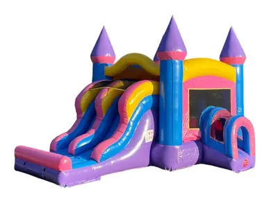 Bounce House Princess Double Lane Slide Combo in leicester