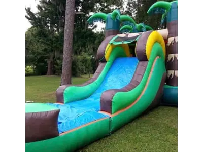 Tropical Bounce House Combo #256W in winter garden