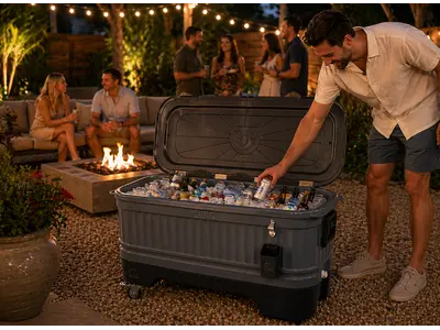 Igloo Party Bar Rolling Cooler - 125 Qt in Ocean Ridge