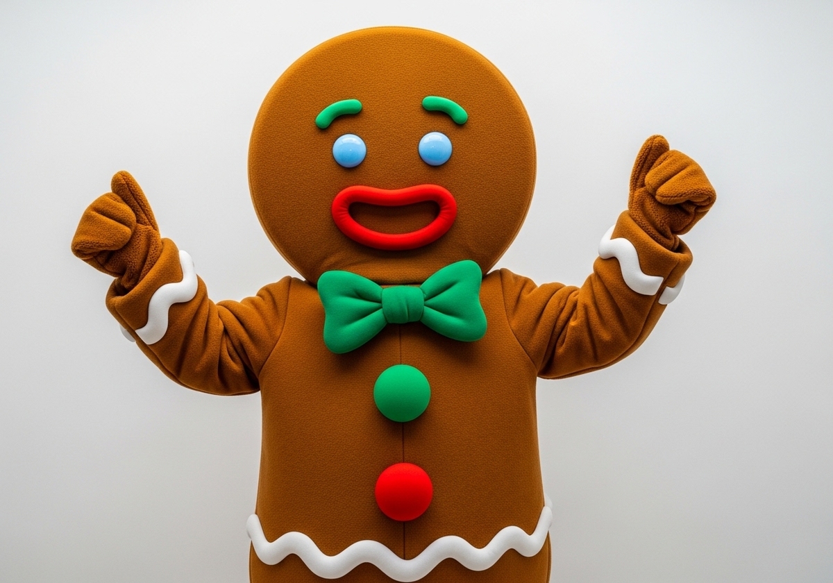 Gingerbread Man Mascot