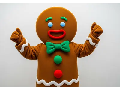 Gingerbread Man Mascot