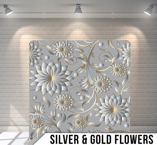 Gold and Silver Floral in Flint