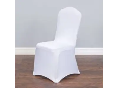 White Spandex Chair Cover in Warren