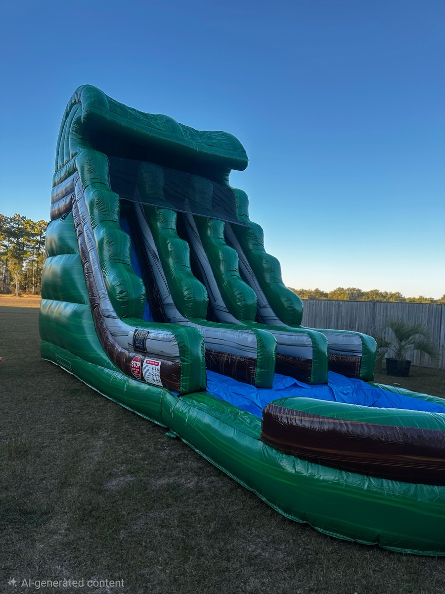 Jungle Fun Double Lane Water Slide 20ft H by 30ft L in Ocean Isle Beach
