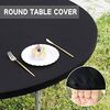 White 5' Round Stay Put Disposable Table Cloths 