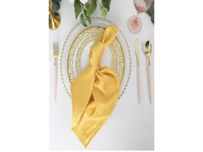 Crinkle Shimmer Napkin 20"x20" - Gold