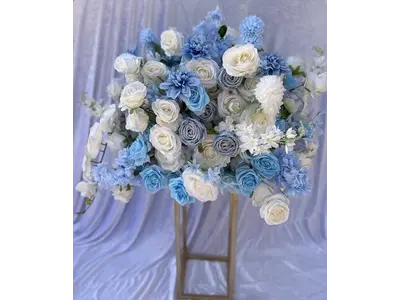 White and Blue Flower Balls