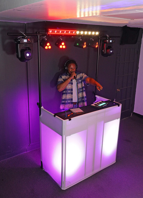 DJ stand and lights in Georgetown