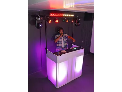 DJ stand and lights in Georgetown
