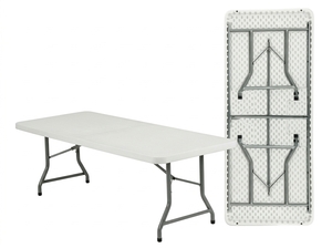 6' Kid White Plastic Rectangular Tables 