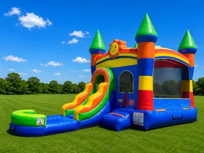 Smiley Combo Slide and Bounce House in Oklahoma City