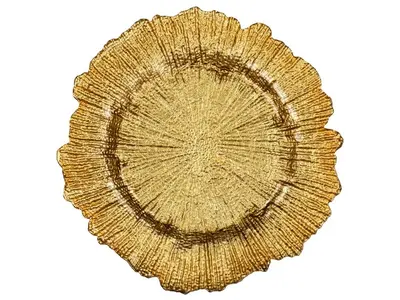 Gold Reef Glass Plate Charger