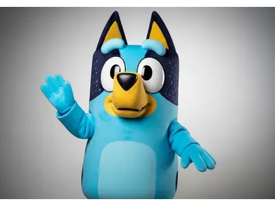 Blue Dog Mascot