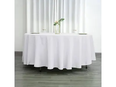 Round White Linen in Madison Heights