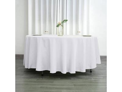 Round White Linen 