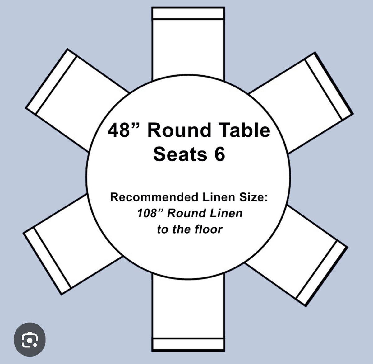 48” Round Foldable Table in Granbury
